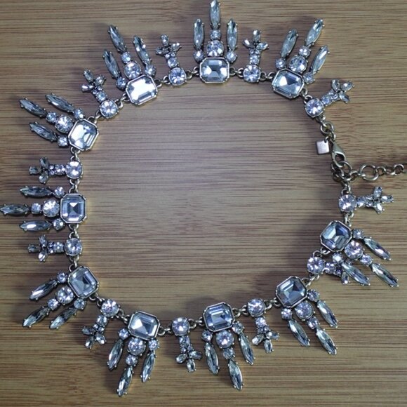 Banana Republic Gold Bejeweled Statement Necklace - Picture 4 of 10